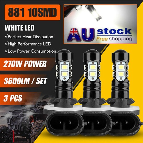 3x 270W 881 LED Headlight Bulbs For Polaris Sportsman 500 550 570 600 700 800 XP