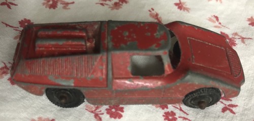 Vintage Diecast Metal Tootsietoy Red Fiat Abarth Toy Sports Car Automobile - Picture 3 of 9