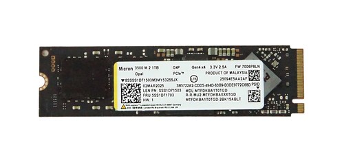 Micron 3500 1TB M.2 2280 NVMe PCIe Opal Gen4 x4 (MTFDKBA1T0TGD)