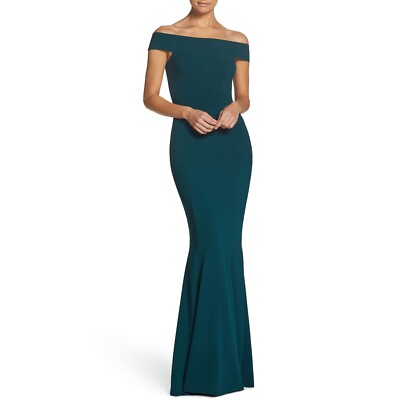 Dress the Population Jackie Off the Shoulder Gown, Pine, M