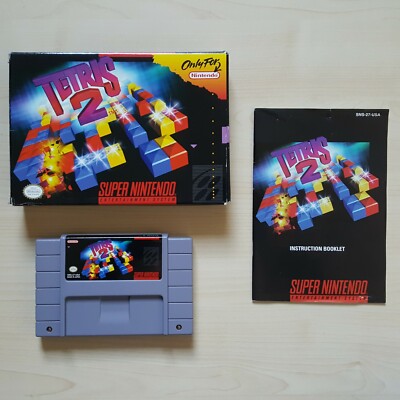 SNES Tetris 2 in OVP mit Anleitung US Spiel Super Nintendo NTSC Boxed
