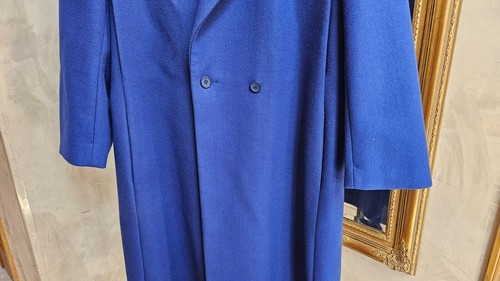 Womens  Wool Long Coat Size L Electric Blue Central Park NY VTG 80’s - Picture 3 of 23