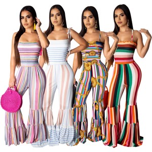colorful striped jumpsuit