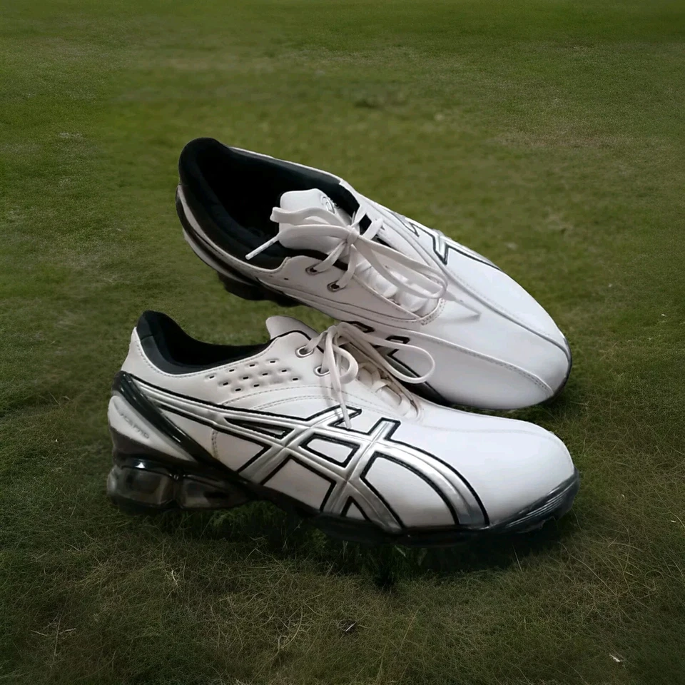 Zapatos de golf Asics Gel-Ace Pro para hombre negros, blancos y plateados picos P215Y talla 7M. GWSB Foto 3 de 4