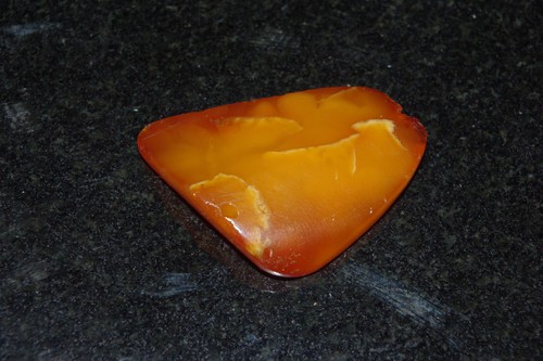 Antik alt old Roh Bernstein raw amber egg yolk Butterscotch yellow Art deco - Bild 3 von 5