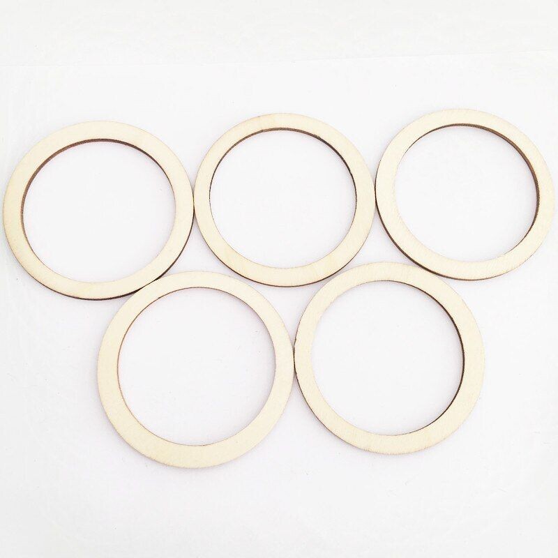 Unprocessed Wooden Rings With Holes For Diy Crafts, Blank Wooden Rings For  Pendants And Discs - Temu Australia