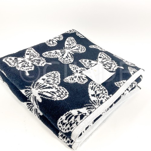 Deborah Connolly Designs Set of 2 Towels 2 Bath Butterfly White Black New - Picture 5 of 7