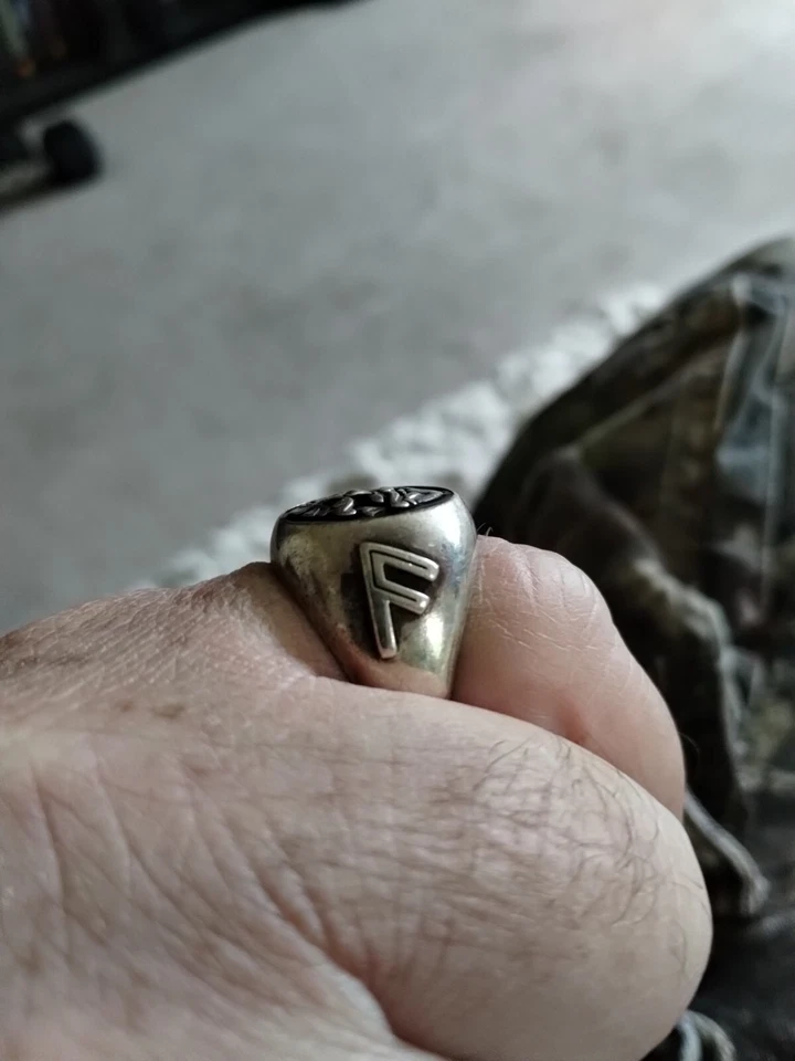 Odin Ring - Solid .925 Sterling Silver Norse Rune Valknut Ring Viking Jewery - Image 2 of 4