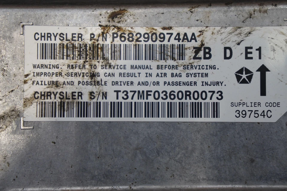 Bolsa de seguridad aérea módulo de control informático ECU 68290974AA OEM Dodge Viper 2003-06 Foto 4 de 4