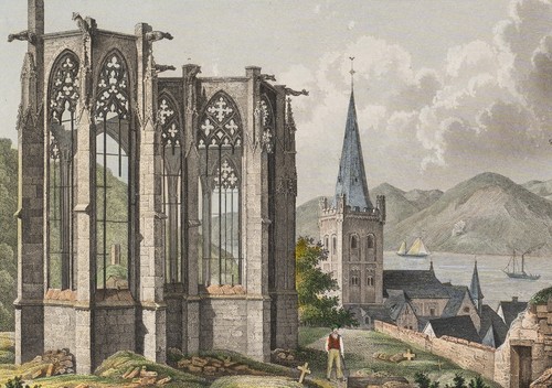 WINKLES (*1801) nach SCHLICKUM (19.Jhd), Ruine Wernerskirche bei Bacharach, Sst. - Bild 3 von 5