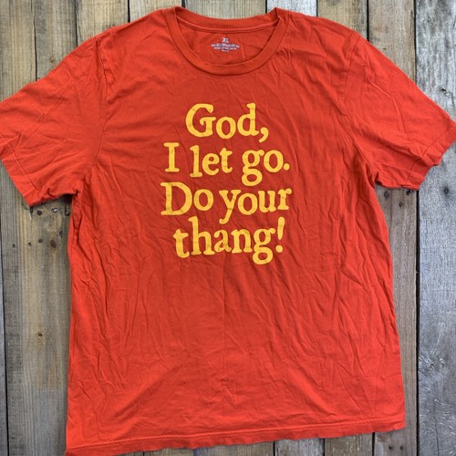 God I Let Go Do Your Thang T-Shirt Mens Size XL Red