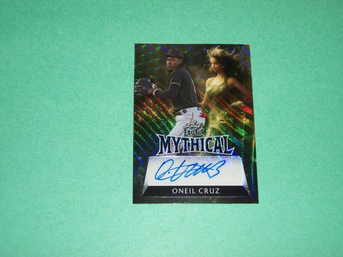 Oneil Cruz Auto Rookie Card 2023 Leaf Exotic Mythical 1/1 Pittsburgh Pirates!!! - Picture 8 of 12
