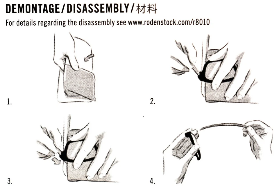 Anteojos naturales Buffalo Horn Rodenstock intercambiables aluminio 8010 B Foto 3 de 4