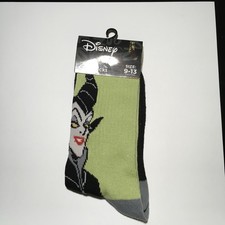 NEW Disney Maleficent Crew Socks - Disney Villain- New Size 9-13