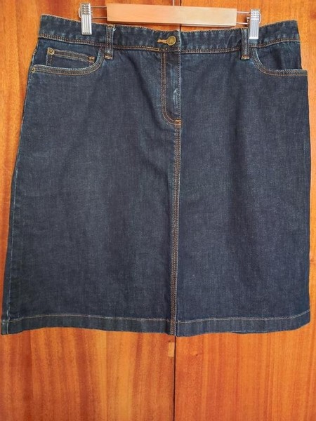 Women Boden Skirt Navy Cotton 42 / XL / 50