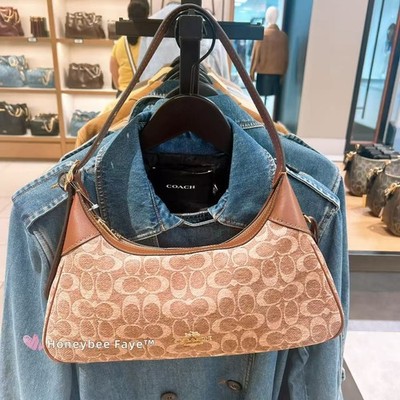 COACH CDV37 シグネチャー バッグ NWT Coach Ella Small Shoulder Bag In Signature Chenille CDV37