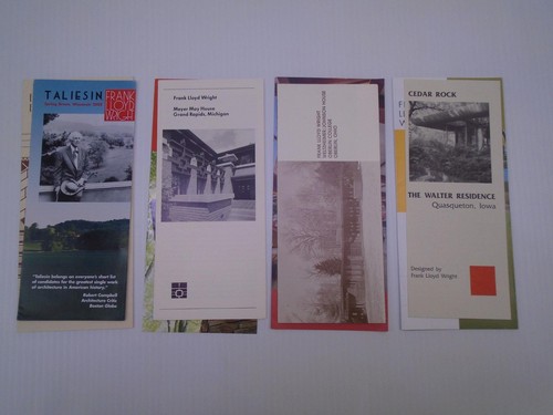 FRANK LLOYD WRIGHT TOUR GUIDE BOOKLET ARCHITECTURE LOT OF 13 FREE SHIPPING i67 - Picture 3 of 6