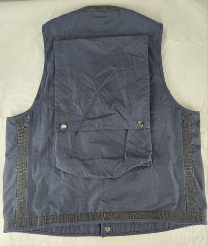 The Nature Company Navy Blue Naturalist Hunting Fishing Photographer Vest Size L - Picture 10 of 10