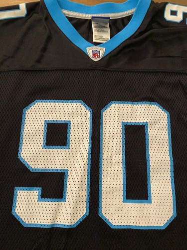 Vintage Reebok Carolina Panthers Julius Peppers #90 Jersey Sz XL Black NFL 2000s - Picture 4 of 10