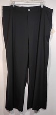 Ava  Viv Women's Pants Size 22 Black Stretch Wide Leg Button Zip Fly Career AB6