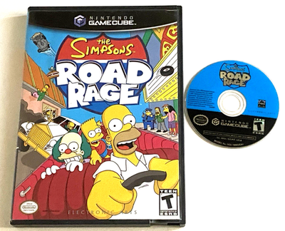 The Simpsons Road Rage Nintendo GameCube Game Case Disc Crazy Taxi