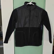 Old Navy Unisex Kids Black Full-Zip Fleece Jacket, Size S 6-7 0334