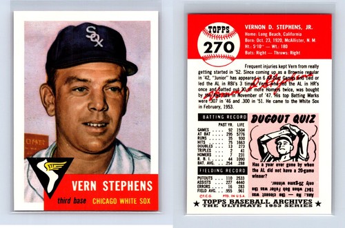 1991 Topps Archives 1953 Baseball (#172-#337) *YOU PICK* Exact Card Shown NM-MT+ - Picture 95 of 160