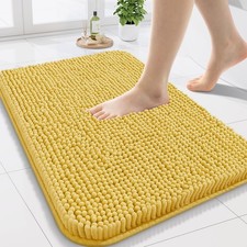Arotive Bathroom Rugs 24x16, Extra Soft Absorbent Shaggy 24" X 16", Yellow