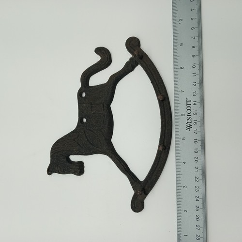 Vintage Gusseisen hängendes Schaukelpferd mit 4er Set Utensilien Küchendeko - Bild 2 von 22