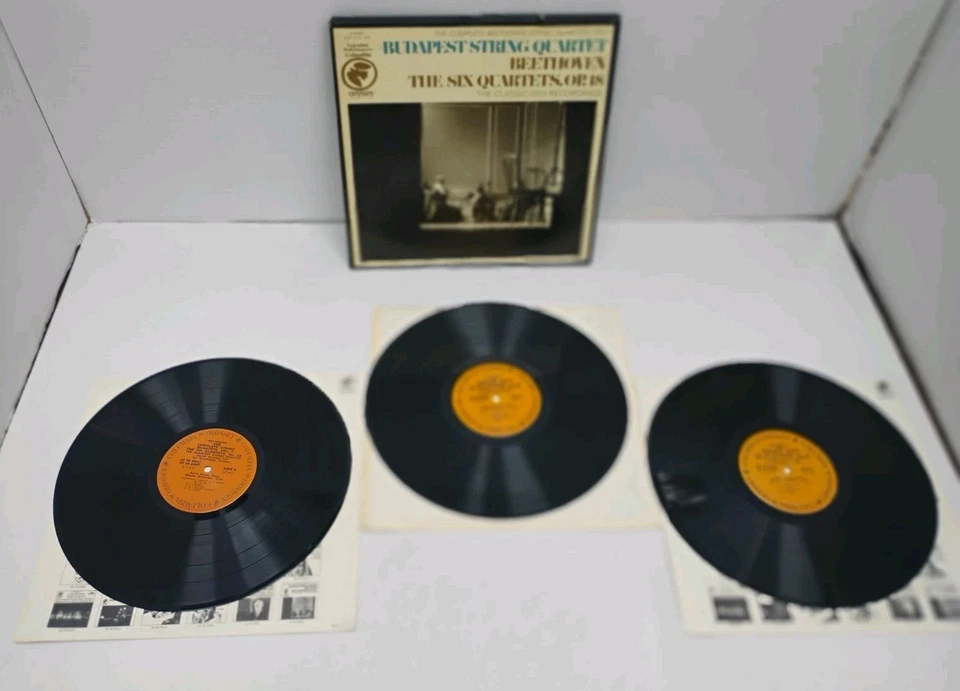 sealed 3Lp BUDAPEST STRING Quartet BEETHOVEN Six Quartets Op.18 re. from 1951 - Image 4 of 4