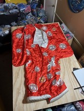 Vintage Japanese Ceremonial Red Silk Birds Kimono