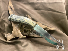 Bowie Knife, Handmade Stag Elk with Leather Sheath