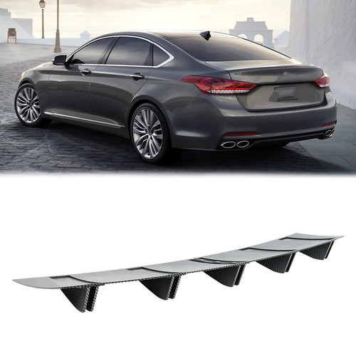 For Hyundai Genesis 2009-16 Rear Bumper Lip Diffuser Shark Fin Spoiler Splitter
