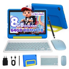 KOTSREN 10 Zoll Android 15 Kinder Octa Core 8GB+64GB Tablet IPS HD LCD Wi-Fi 6G