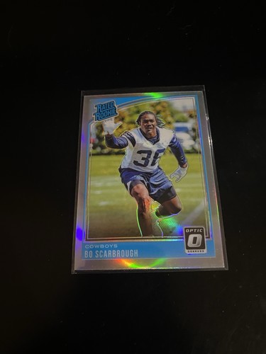 Bo Scarbrough, 2018 Donruss Optic Silver Prizm Rookie Football Card, Lions, 194