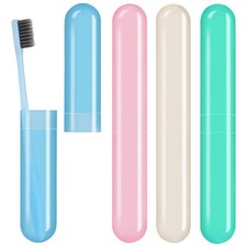 4 Pack Travel Toothbrush Cases Portable Toothbrush Container for Camping School