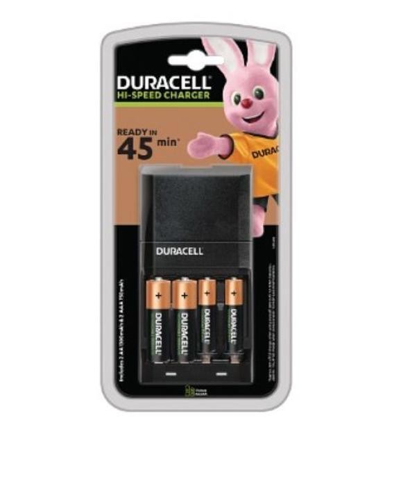 Duracell CEF27 Caricatore Rapido AA/AAA con 2 Pile Stilo Incluse