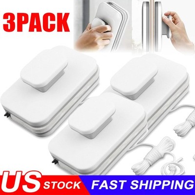 3X Magnetic Windshield Cleaner Tool   Double Sided Car Window Glass Wiper- NEW
