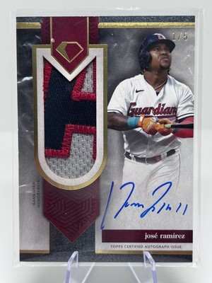 2024 Topps Diamond Icons Jose Ramirez Patch Auto /5 AJP-JR eBay 1/1
