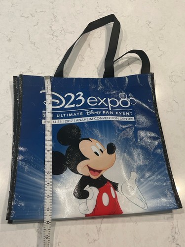 2017 D23 Expo Mickey Mouse Disneyland wiederverwendbare Beuteltasche Tasche Handtasche blau weiß - Bild 7 von 10