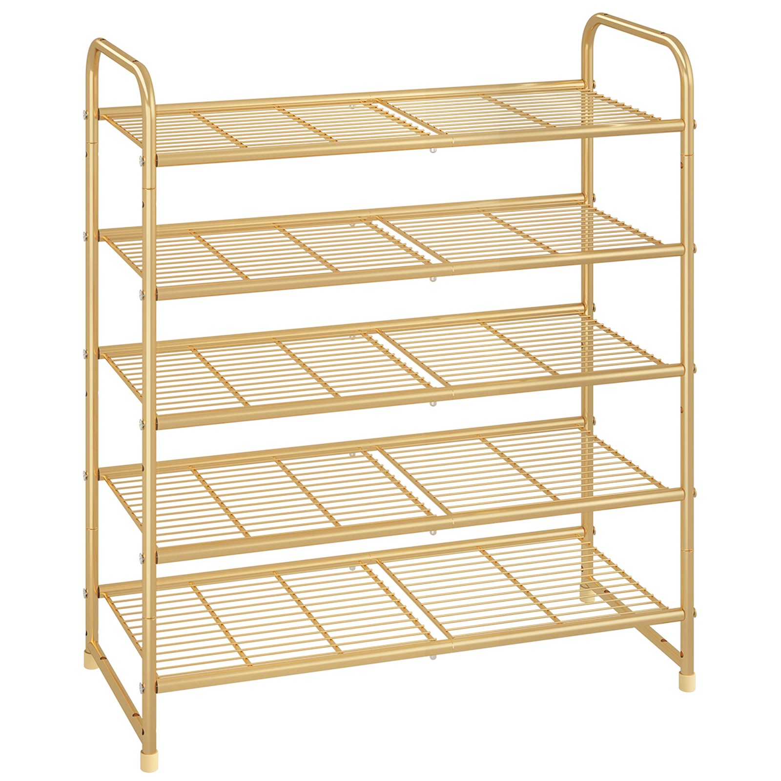 5-Tier Stackable Expandable Adjustable Shoe Rack Organizer Storage
