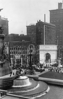 Victory Arch at Monument Circle Indianapolis IN 2 RPPC Photo Postcard COPY