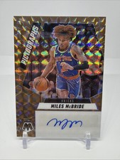 2024-25 Panini Mosaic Miles McBride Pictographs Auto Bronze Prizm / 49 Knicks
