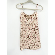 Reformation Kosta Marion Rose Floral Print Silk Sleeveless Mini Dress Size 4 NWT