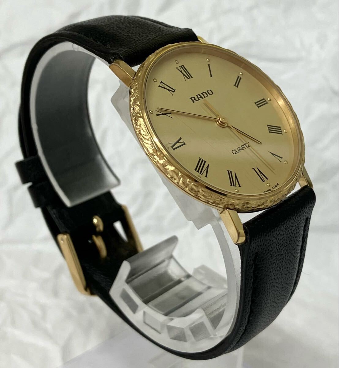 RADO ラドー メンズウォッチ 110.5338 クォーツ ゴールドｘブラック Rado Watch 110.5338 Quartz Gold x Black Men's Diameter 3.3cm