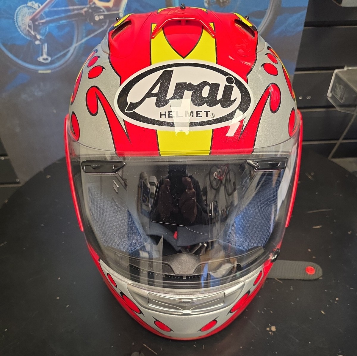 ARAI CORSAIR RX-7 SM OFFBEAT PRODUCTIONS CHEETAH NICKY HADEN GOOD