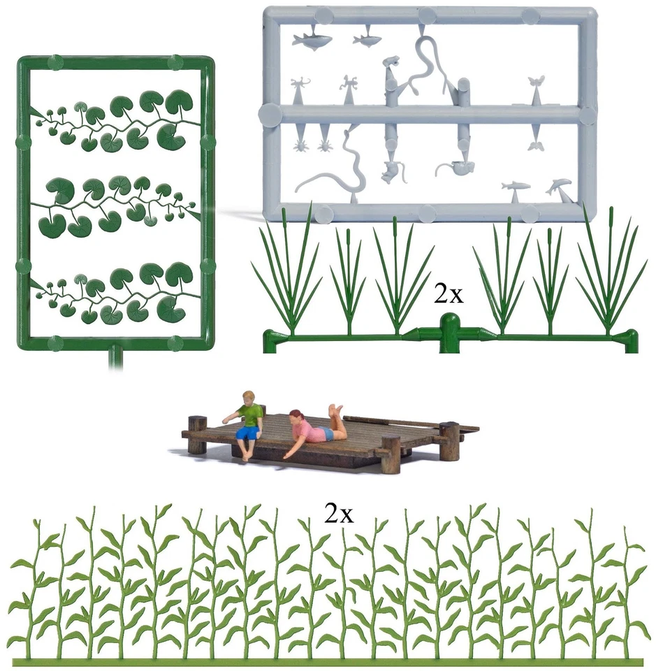HO Scale Accessories - 79818 - Action Set: Feeding Fish - Kit - Image 2 of 2