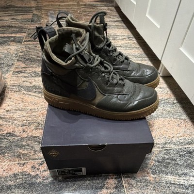 Nike GORE-TEX Water Resistant Combat Boots Olive Black Gum Men's Size 10