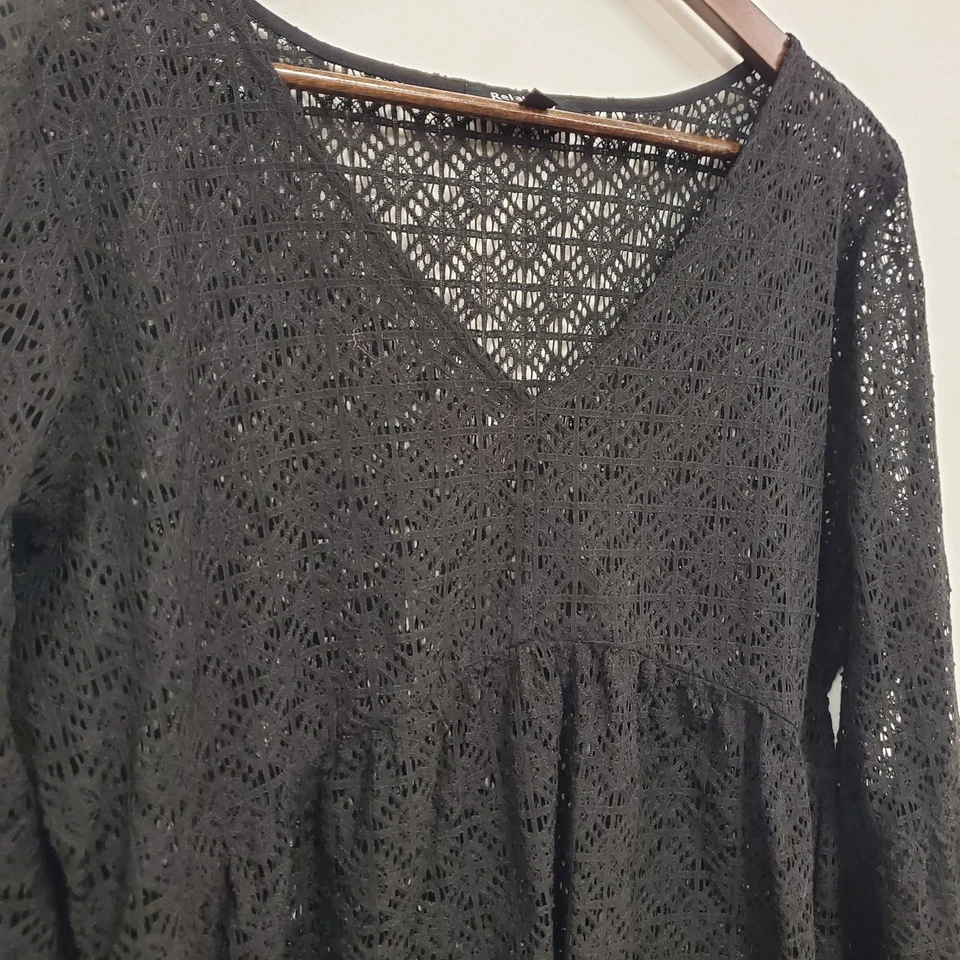 Top Babydoll Relativity Mujer Tejido Abierto Hada Grunge Talla XL Negro Cachicho Foto 2 de 4