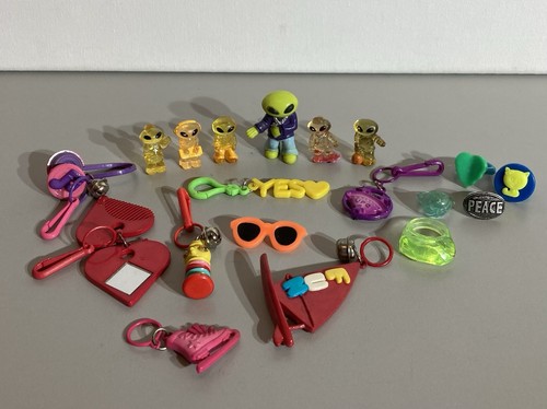 VTG 1990s Gumball Machine Prizes LOT Aliens Keychains Rings Pins